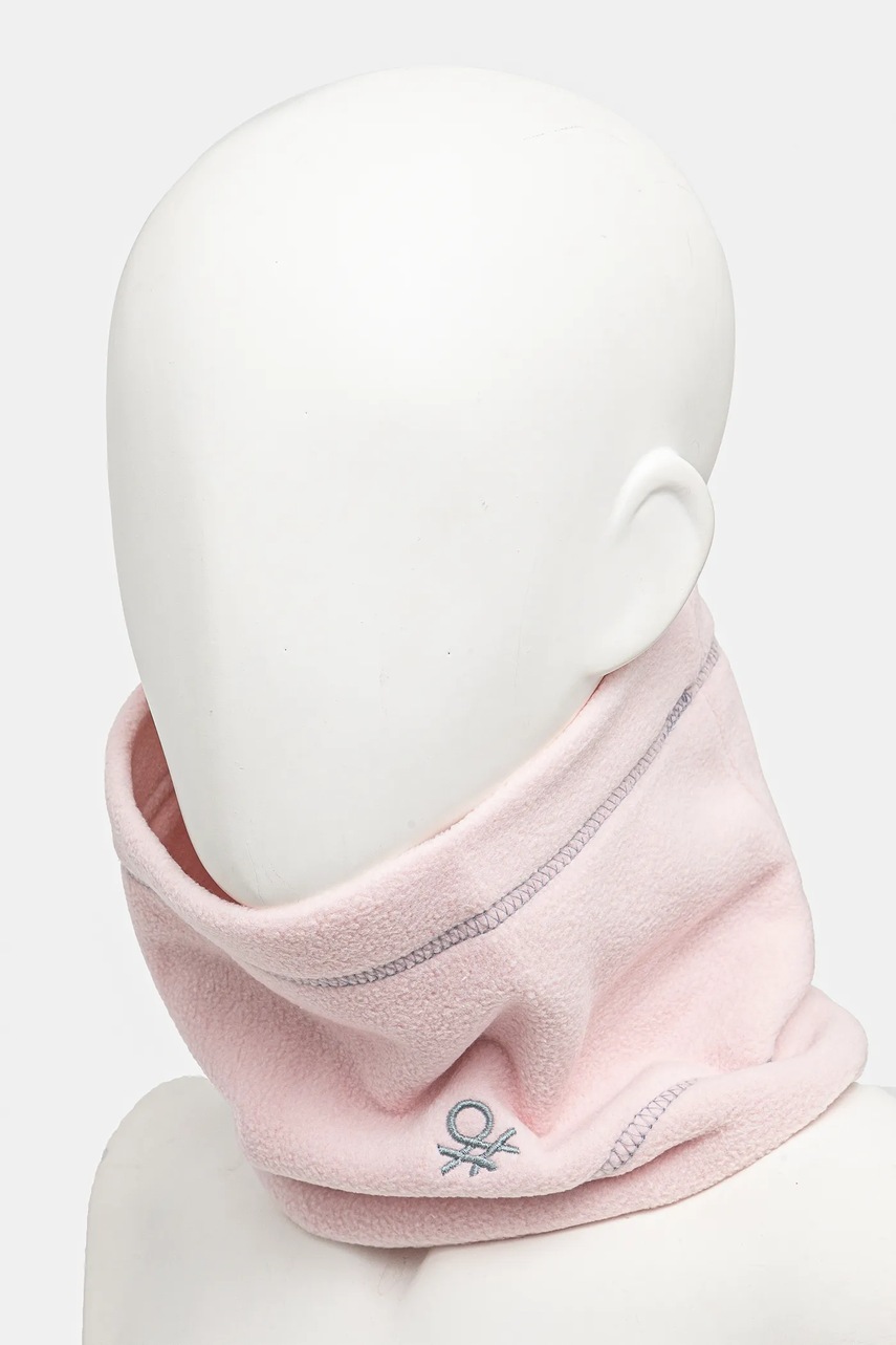 

Детски кръгъл шал United Colors of Benetton в розово с изчистен дизайн 6U87CU00G, Розов