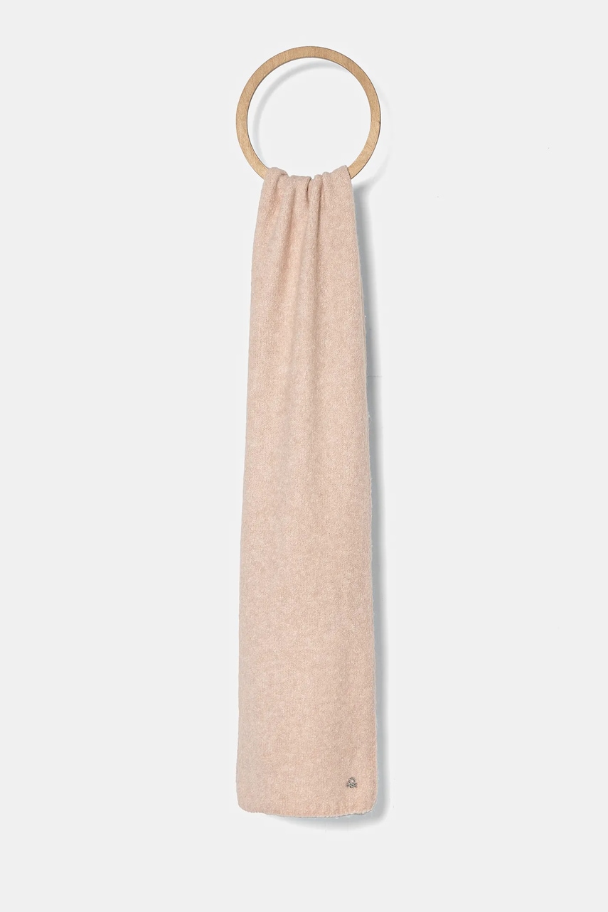 United Colors of Benetton esarfa din amestec de lana culoarea roz, neted, 6RILCU00S United Colors of Benetton esarfa din amestec de lana culoarea roz, neted, 6RILCU00S