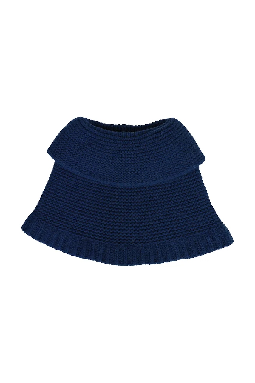 Jamiks fular de lână pentru copii EWAN culoarea bleumarin, simplu JZH412