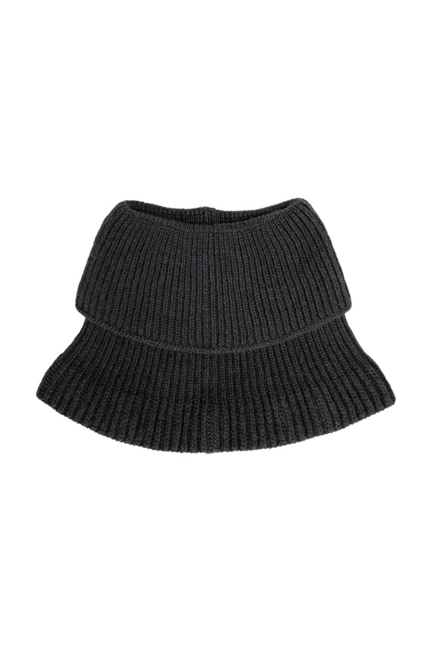 Jamiks fular circular copii JAILA culoarea negru, neted, JZH410