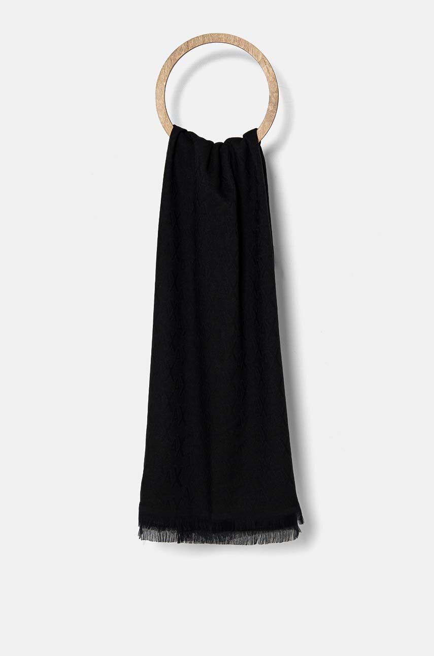 

Шал Armani Exchange мъжки в черно с изчистен дизайн 954303 4F151, Черен