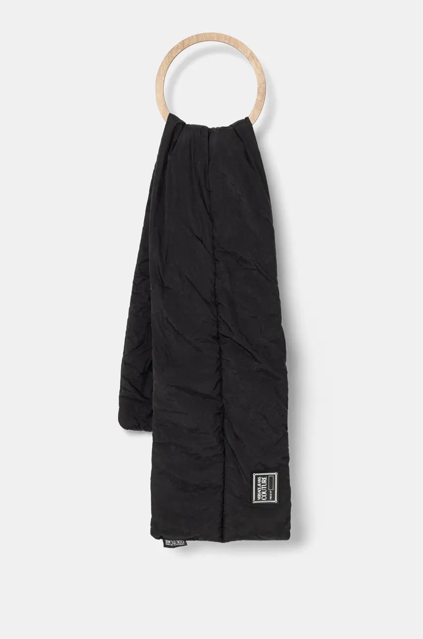 Versace Jeans Couture fular barbati, culoarea negru, neted, 77GA2H73 ZSB13 Versace Jeans Couture fular barbati, culoarea negru, neted, 77GA2H73 ZSB13