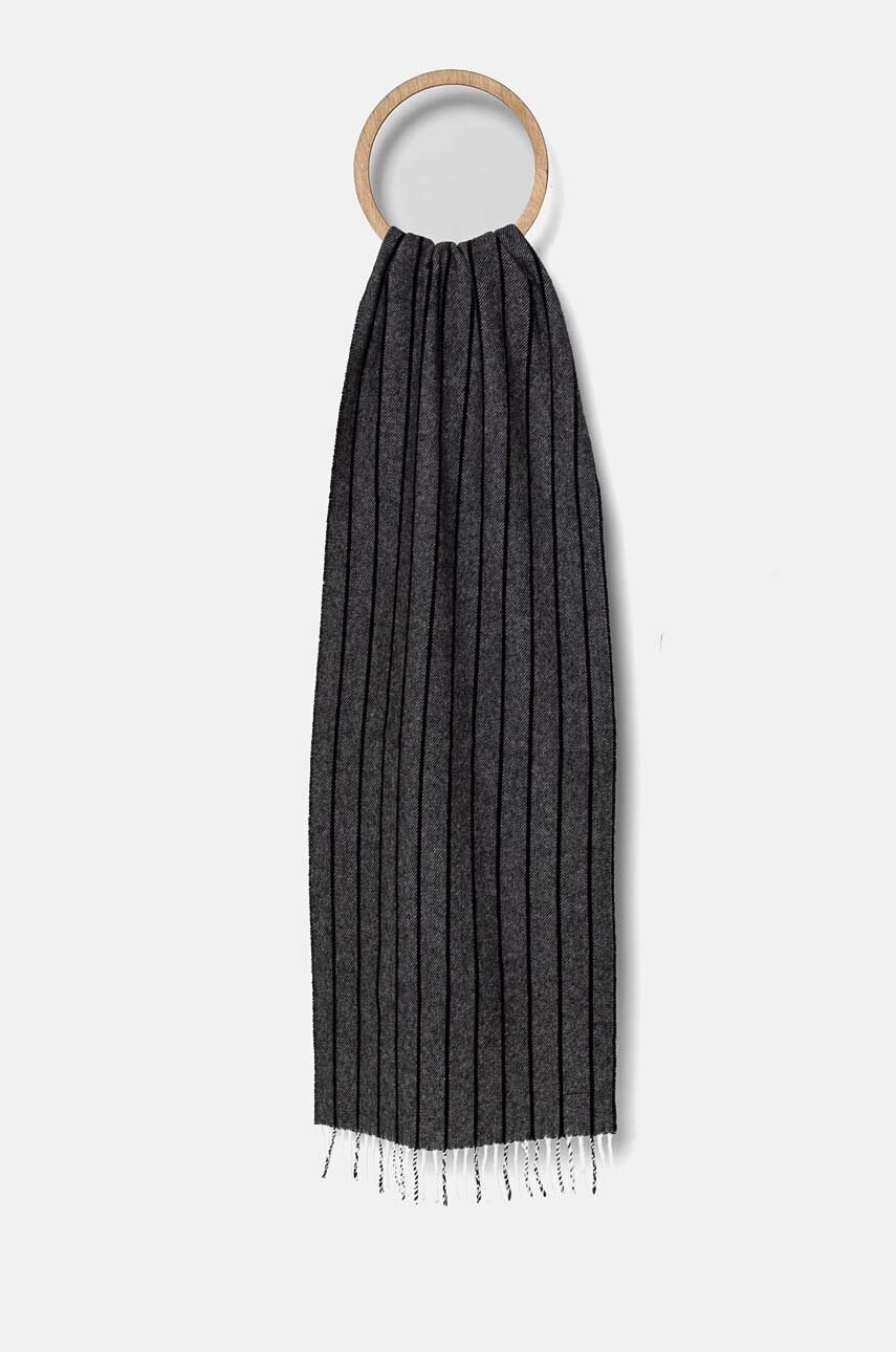 

Вълнен шал Joop! в черно с десен 30043445, Черен