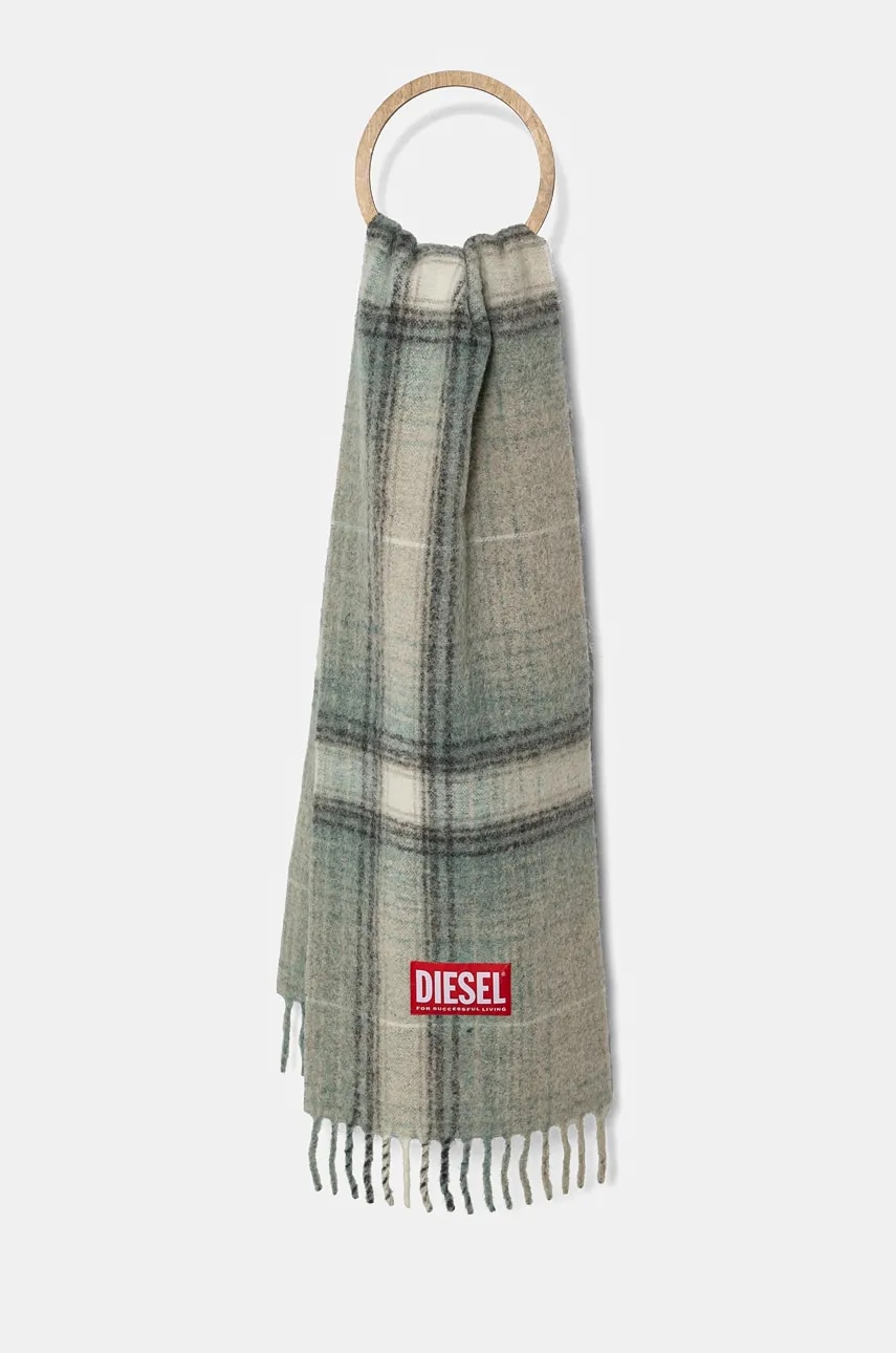 Diesel esarfa din amestec de lana S-BESTRO culoarea gri, modelator, A15117.0HNAK Diesel esarfa din amestec de lana S-BESTRO culoarea gri, modelator, A15117.0HNAK