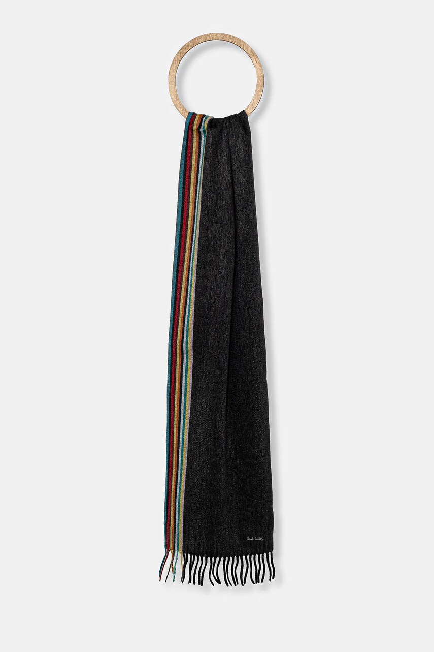 Paul Smith esarfa de casmir barbati, culoarea negru, modelator, M1A-150T-N172