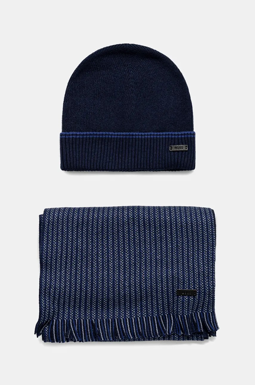 

Комплект с вълна BOSS в тъмносиньо 50522438, Тъмносин