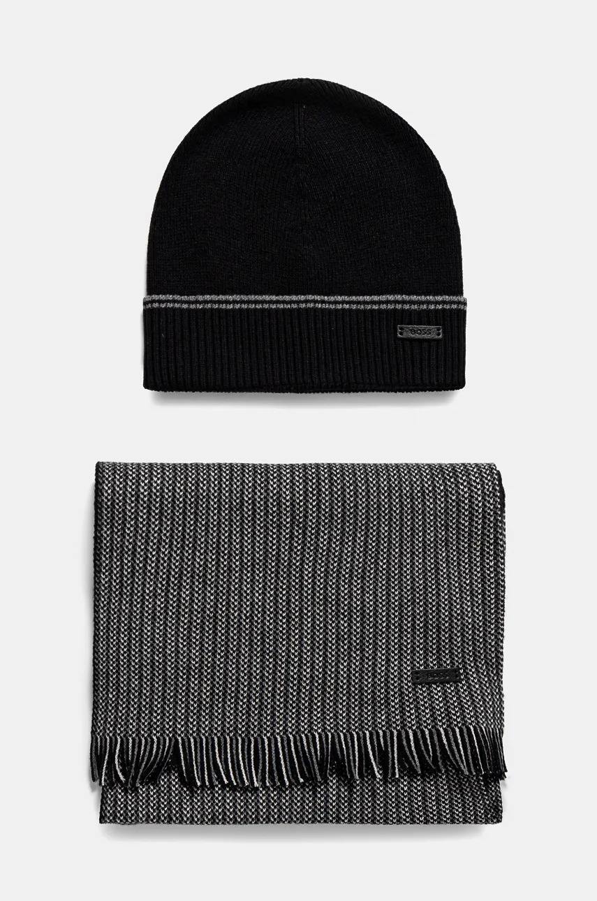 

Комплект с вълна BOSS в черно 50522438, Черен