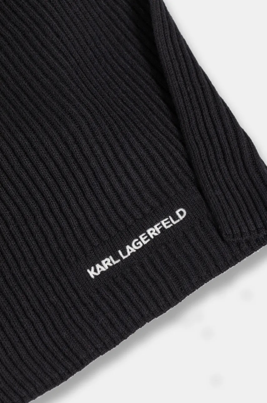 Шерстяной шарф Karl Lagerfeld цвет чёрный однотонный 544305.805000 Шерстяной шарф Karl Lagerfeld цвет чёрный однотонный 544305.805000