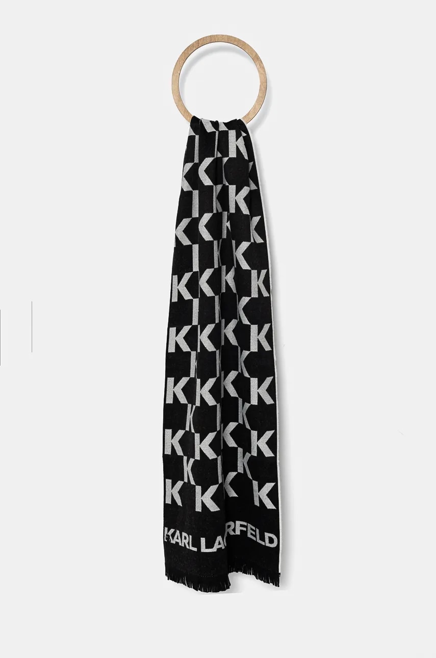 Karl Lagerfeld fular barbati, culoarea negru, modelator, 544135.805001 Karl Lagerfeld fular barbati, culoarea negru, modelator, 544135.805001