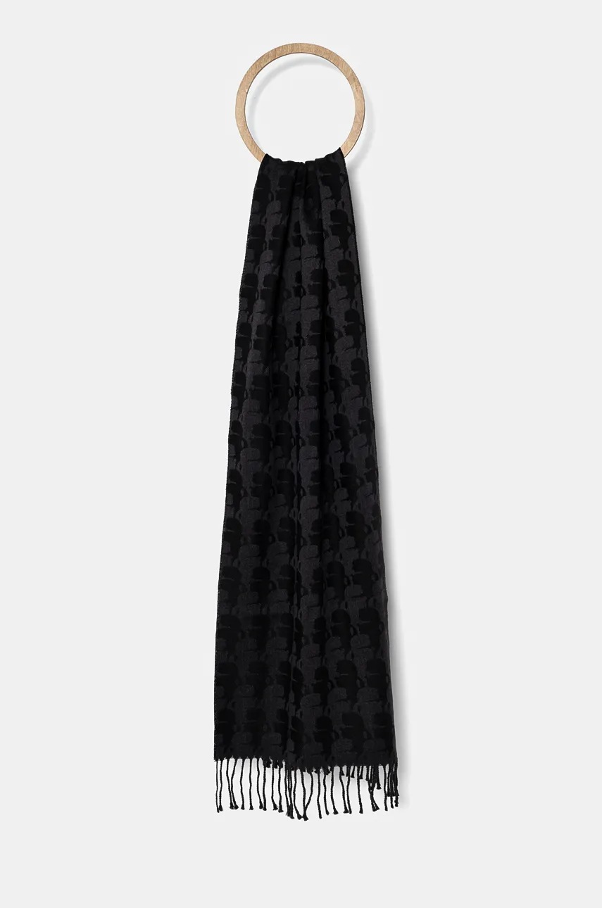 

Шал Karl Lagerfeld мъжки в черно с десен 544132.805001, Черен