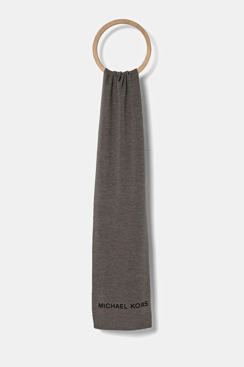 Michael Kors fular barbati, culoarea gri, neted, 34378