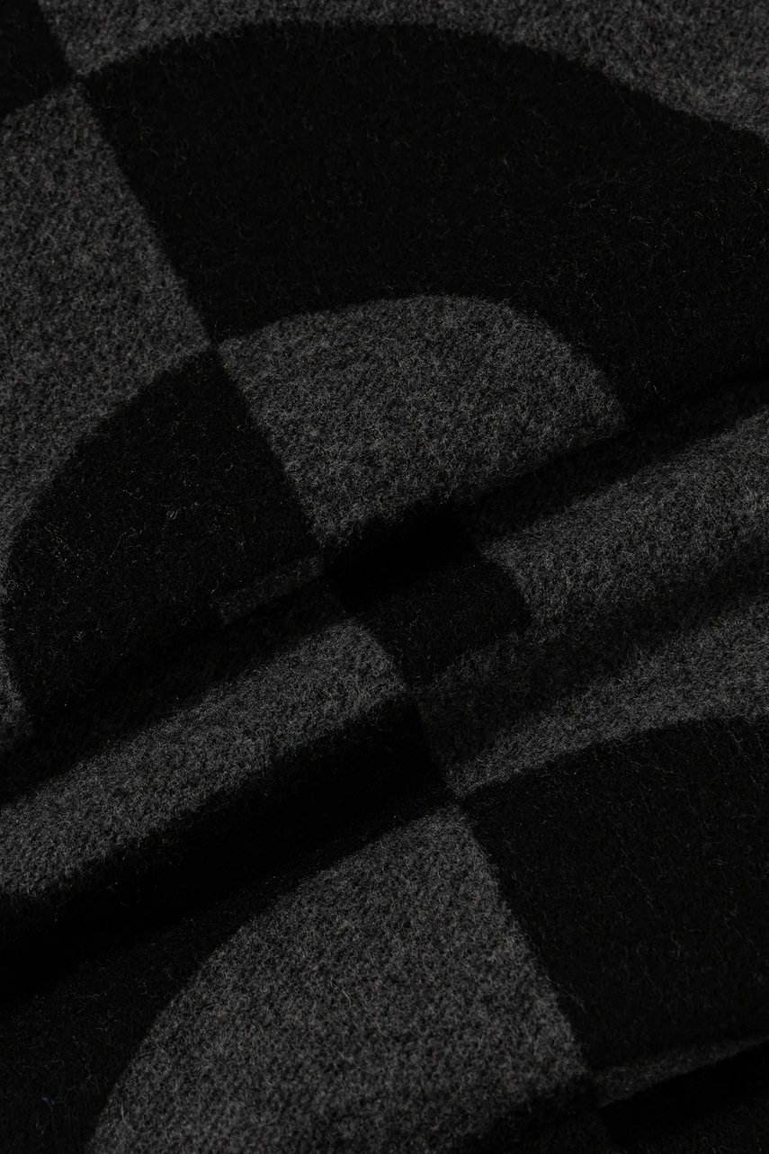 Шарф с добавлением шерсти HUGO цвет чёрный узор 50524767