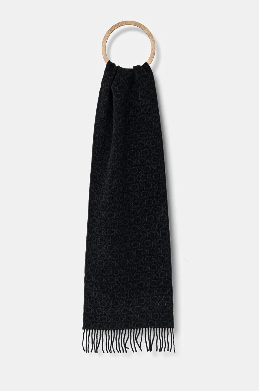 Levně Šála Calvin Klein černá barva, K50K512377