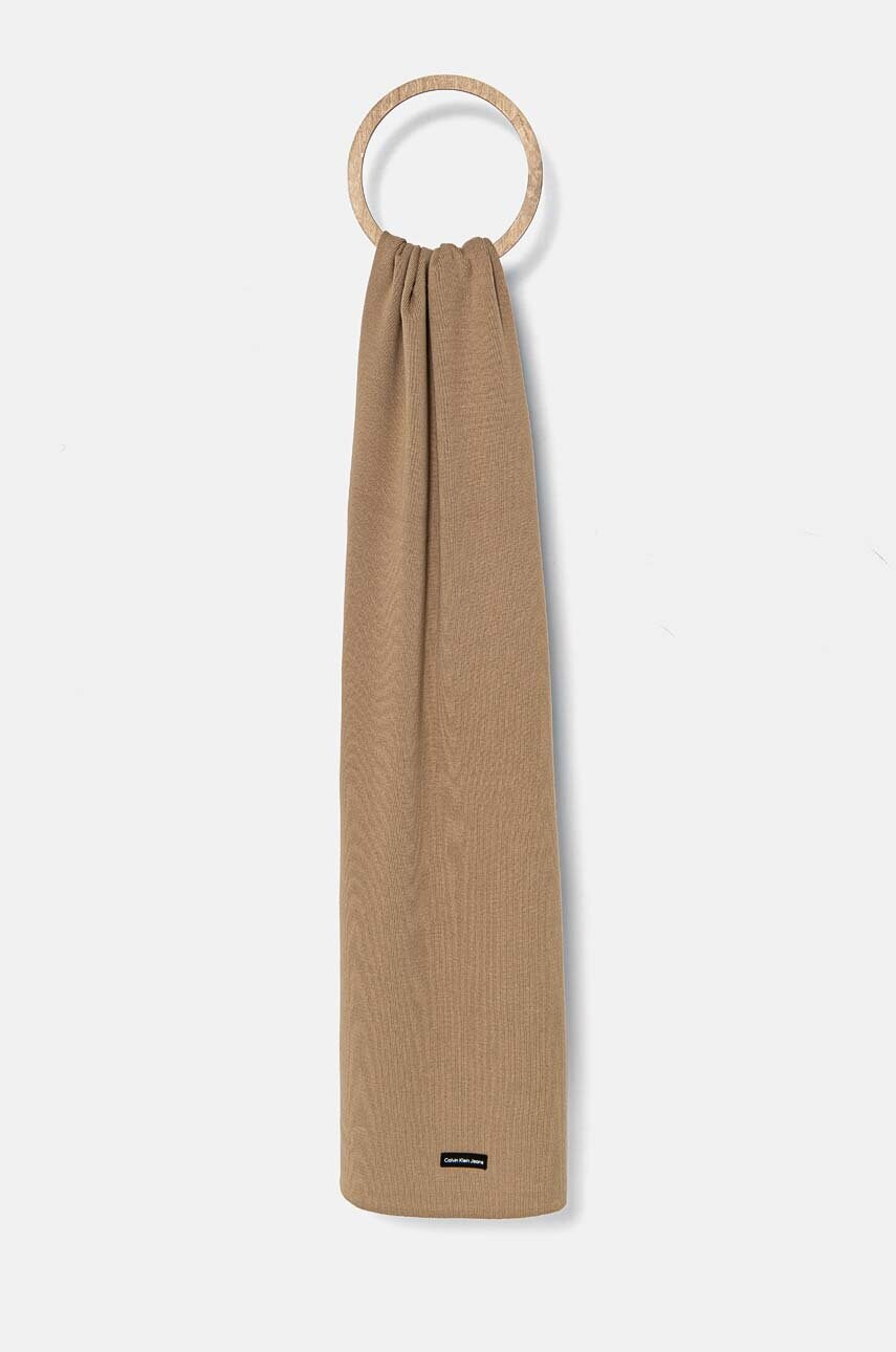 

Шал Calvin Klein Jeans мъжки в бежово с изчистен дизайн K50K512454, Бежов