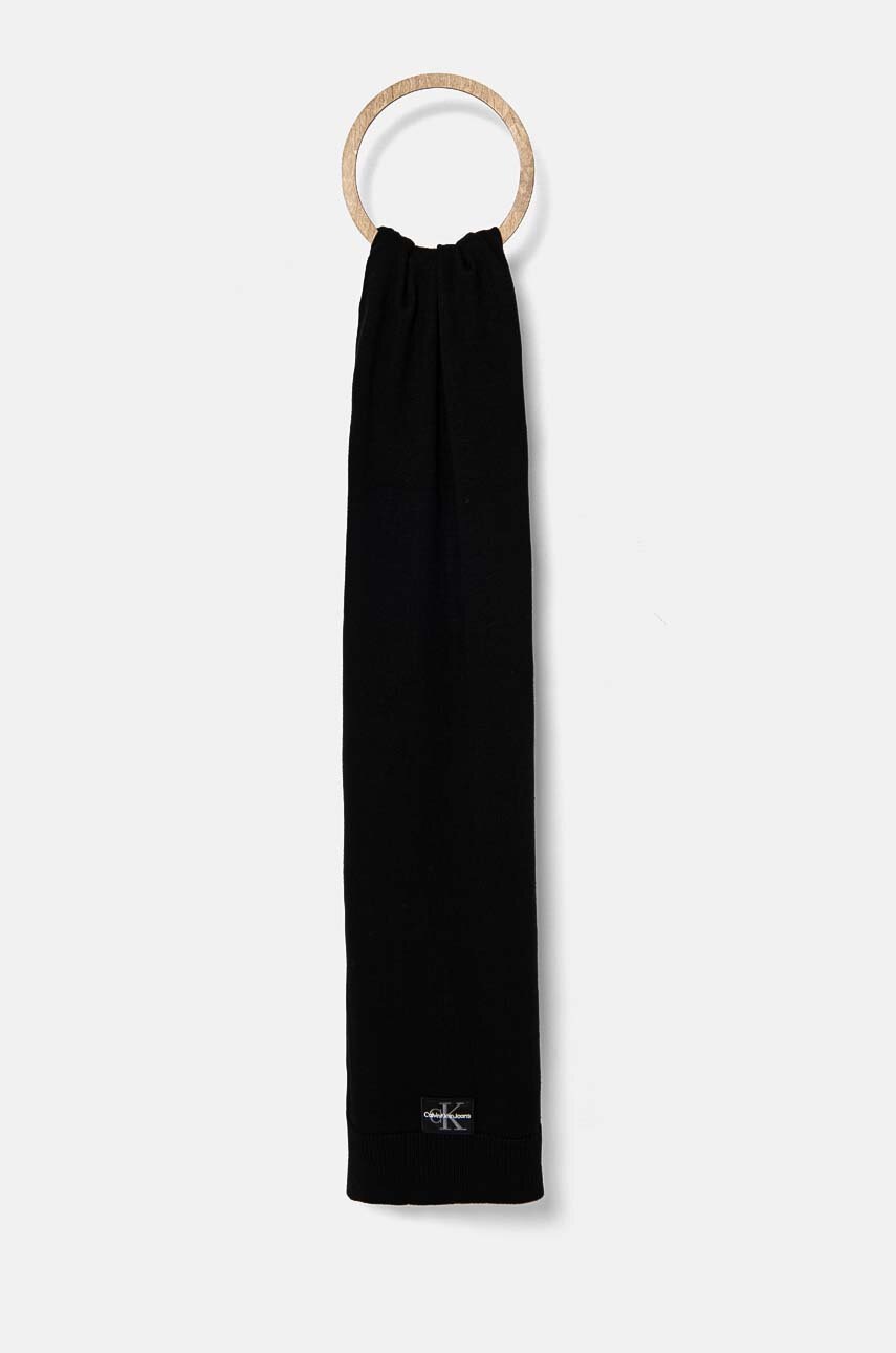 

Шал Calvin Klein Jeans мъжки в черно с апликация K50K512457, Черен