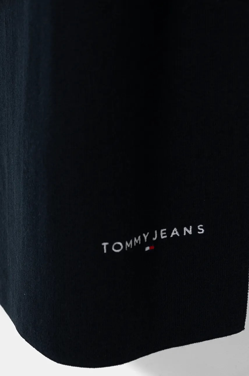 Хлопковый шарф Tommy Jeans цвет синий однотонный AM0AM12649 Хлопковый шарф Tommy Jeans цвет синий однотонный AM0AM12649