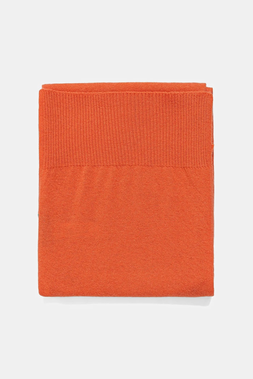 Шерстяной шарф United Colors of Benetton цвет чёрный однотонный 1002DU01E