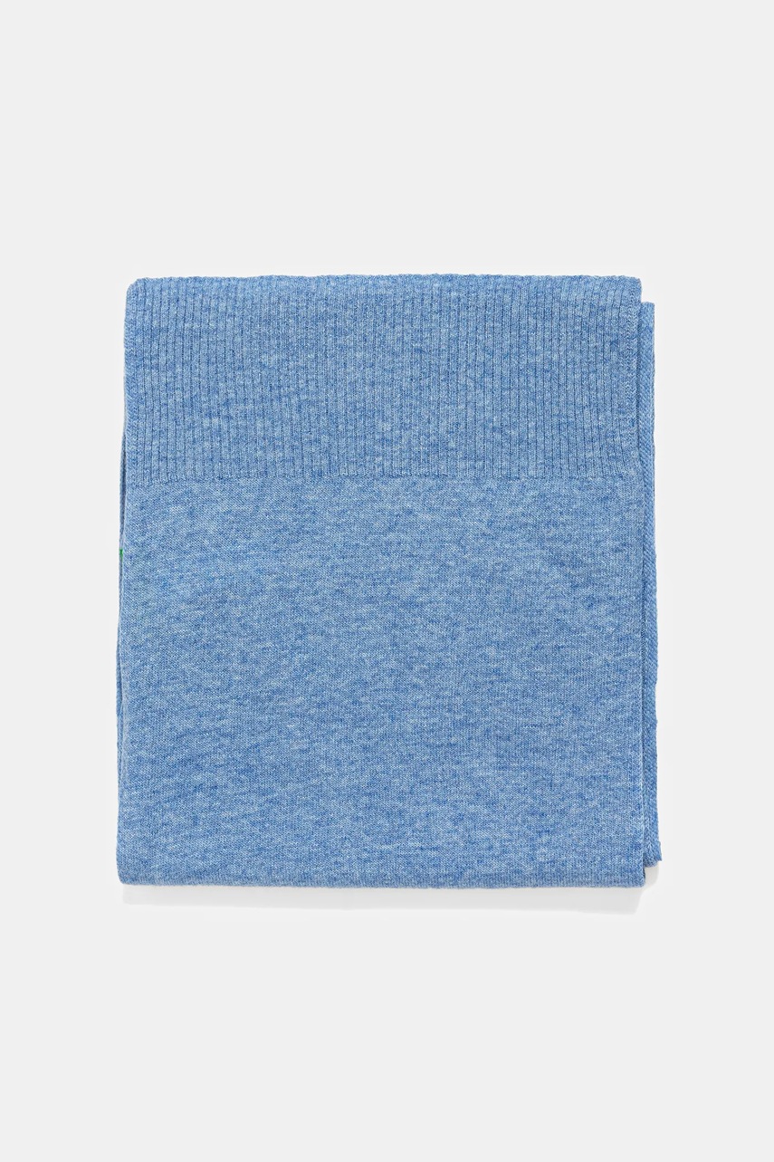 Шерстяной шарф United Colors of Benetton цвет чёрный однотонный 1002DU01E