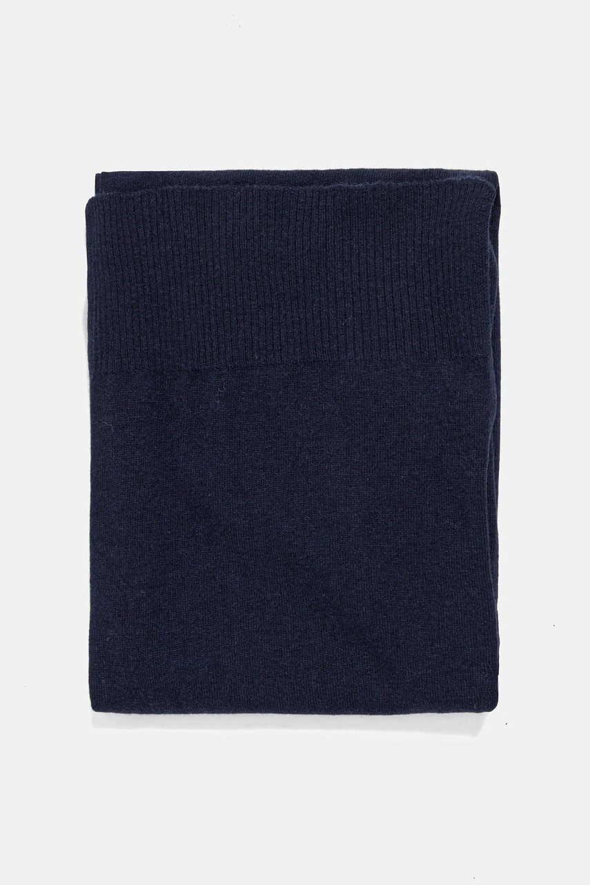 Шерстяной шарф United Colors of Benetton цвет чёрный однотонный 1002DU01E