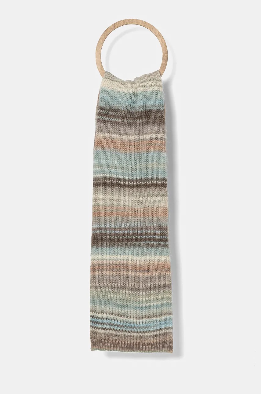 

Вълнен шал United Colors of Benetton в сиво с десен 105CDU00W, Сив