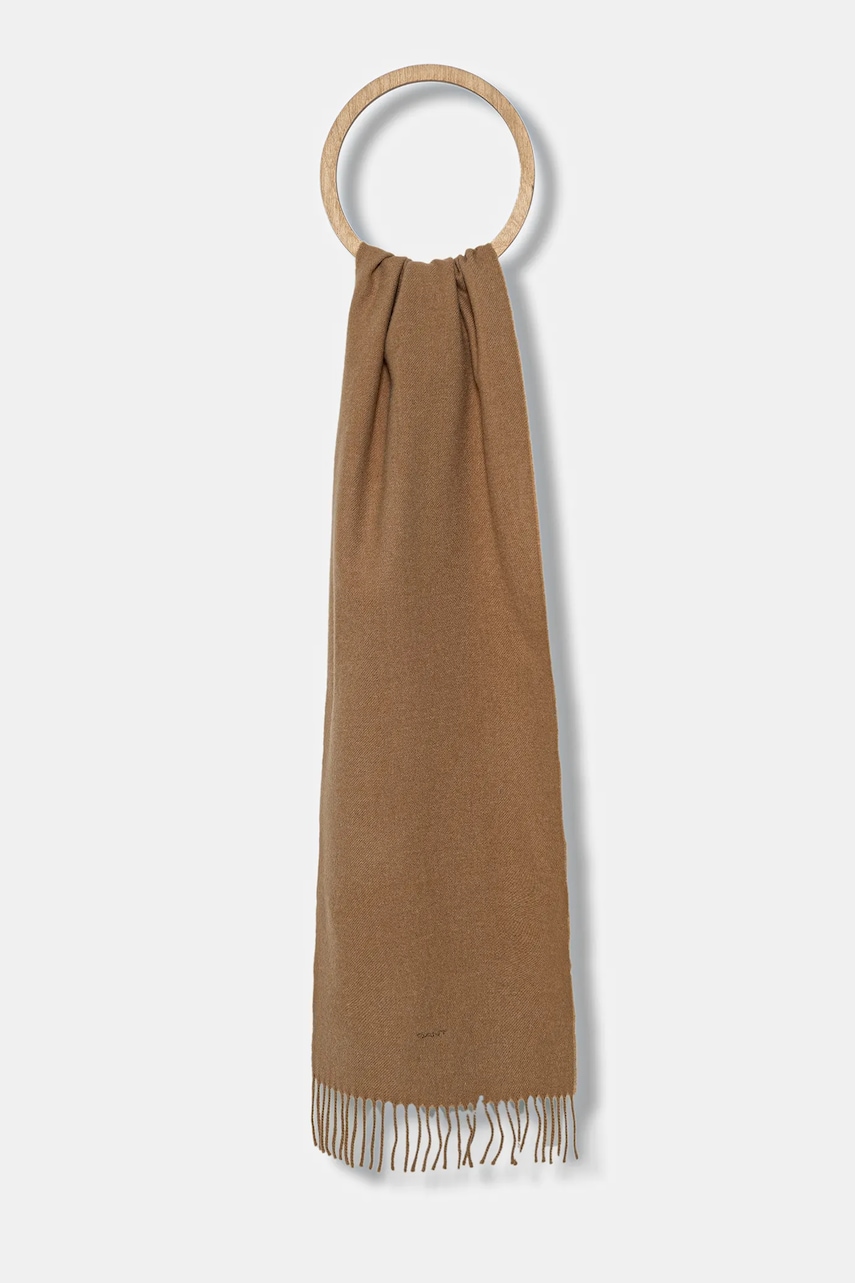 Gant eșarfă de lână culoarea bleumarin, uni, 9920203
