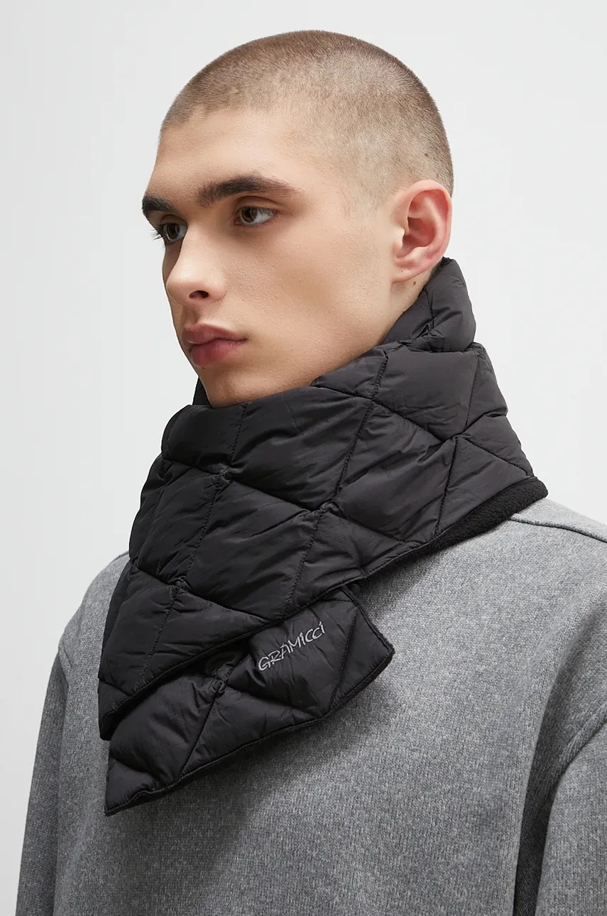 Gramicci eșarfă din puf Down Scarf culoarea negru, neted, G4FA.102.TG