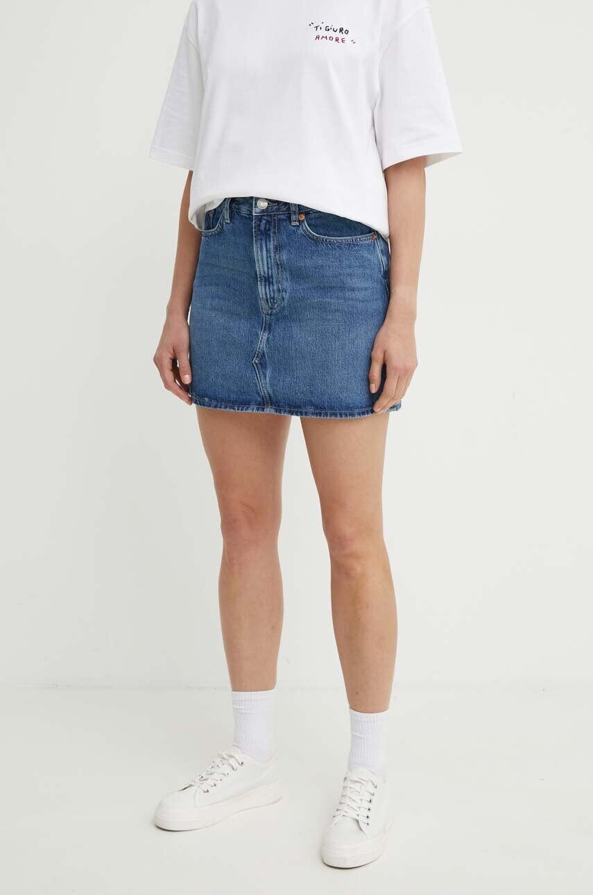 Samsoe Samsoe fusta din denim SASHELLY mini, creion, F24200020