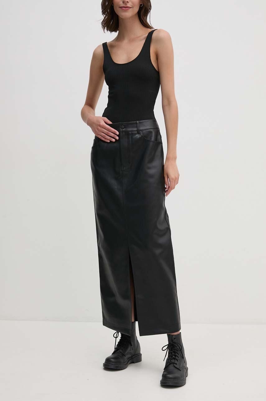 Levně Sukně Calvin Klein Jeans černá barva, maxi, J20J223547