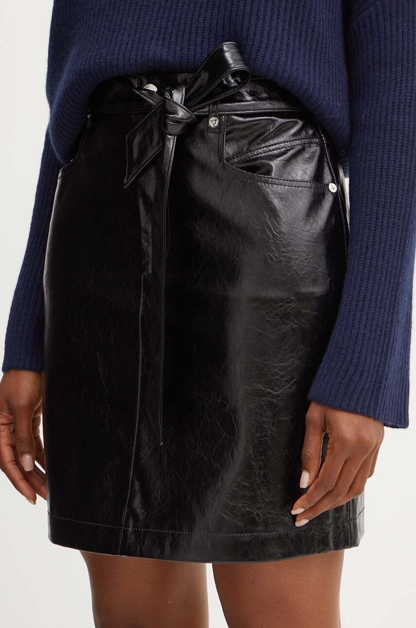 Boss Orange fusta culoarea negru, mini, evazati, 50524939 Boss Orange fusta culoarea negru, mini, evazati, 50524939