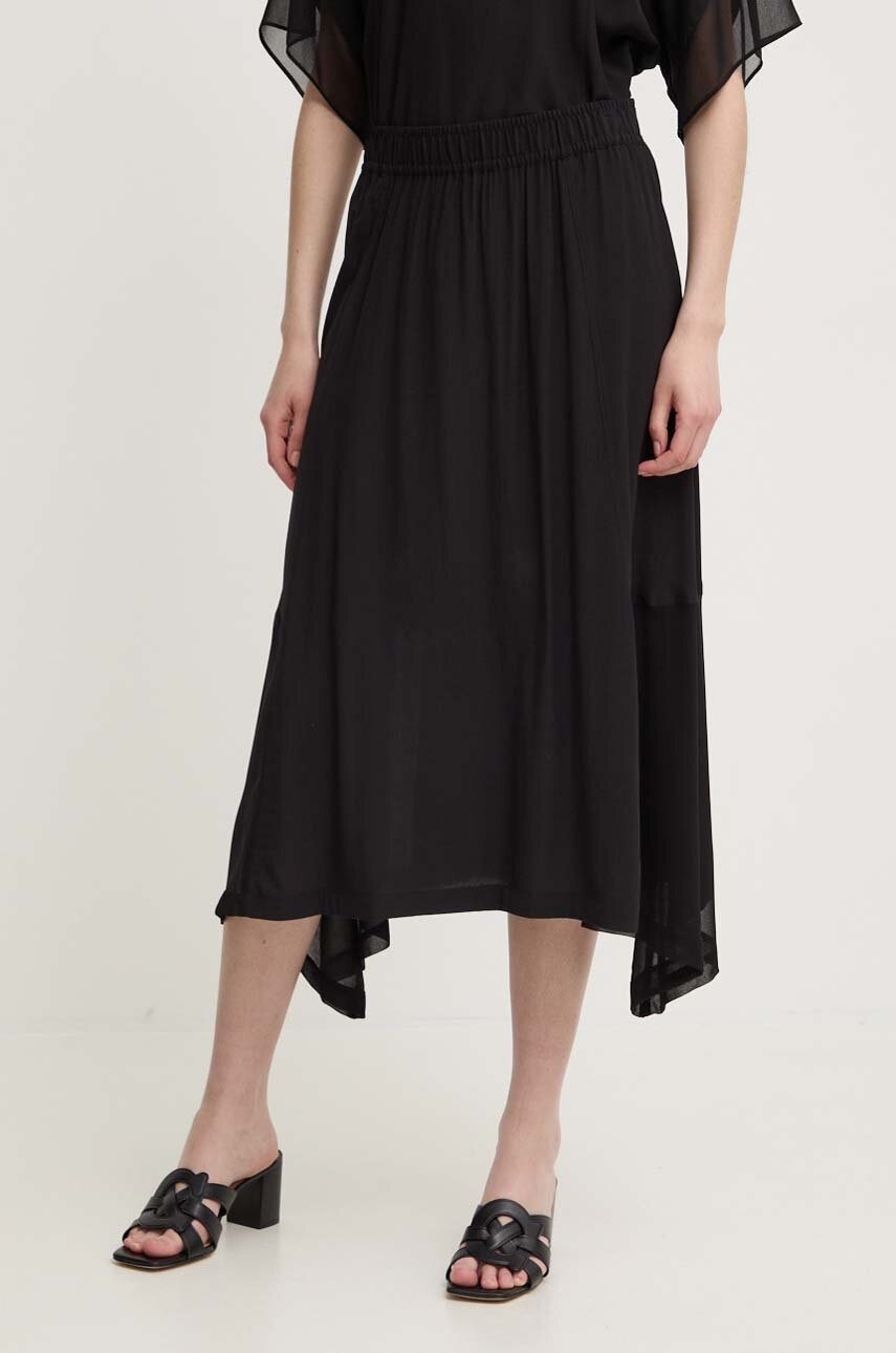 

Пола Dkny в черно среднодълга разкроена P4DN8X10, Черен