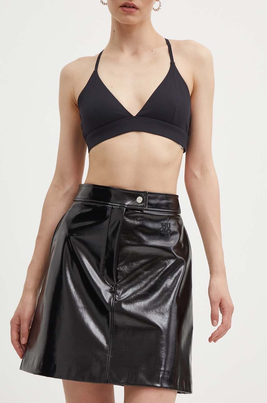 HUGO fusta culoarea negru, mini, evazati, 50517633