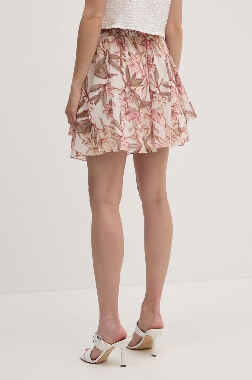 Спідниця Guess LAILA колір бежевий mini розкльошена W4YD57 WDW82 