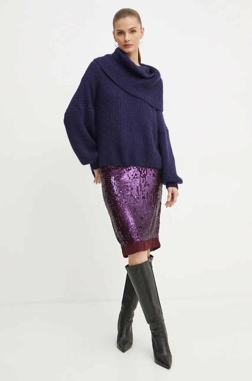 Юбка Pinko цвет фиолетовый mini прямая 104372 A27N Юбка Pinko цвет фиолетовый mini прямая 104372 A27N
