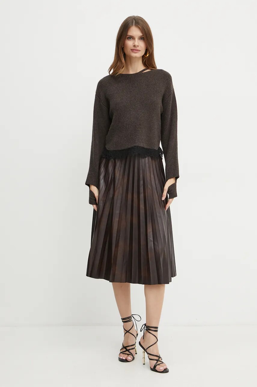 Юбка Pinko цвет бордовый maxi расклешённая 104440 A286 Юбка Pinko цвет бордовый maxi расклешённая 104440 A286