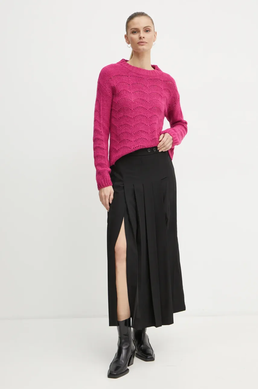Спідниця Pinko колір чорний maxi розкльошена 104380 A18E