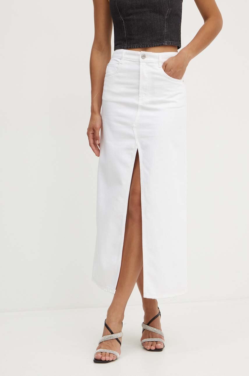 

Дънкова пола Miss Sixty 6L2KJ0960000 KJ0960 DENIM L/SKIRT в бяло дълга със стандартна кройка 6L2KJ0960000, Бял