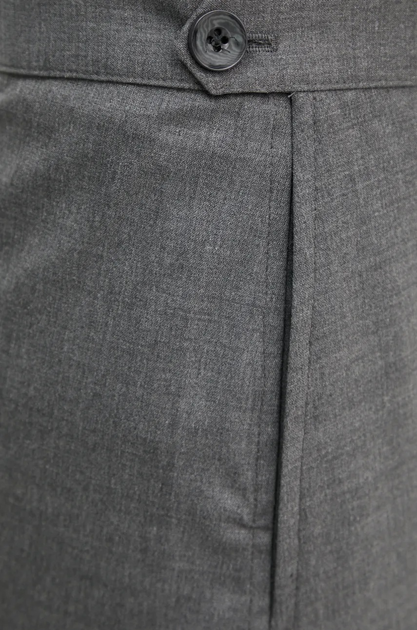 Спідниця з домішкою вовни Remain Suiting Midi Skirt колір сірий midi олівець 5018931959 