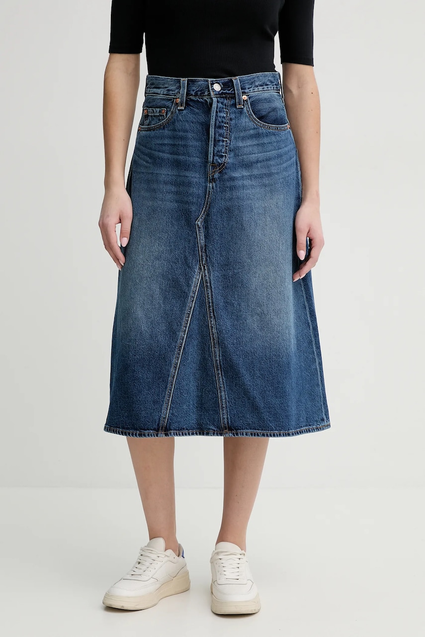Levi's fusta jeans midi, evazati, A9316 Levi's fusta jeans midi, evazati, A9316