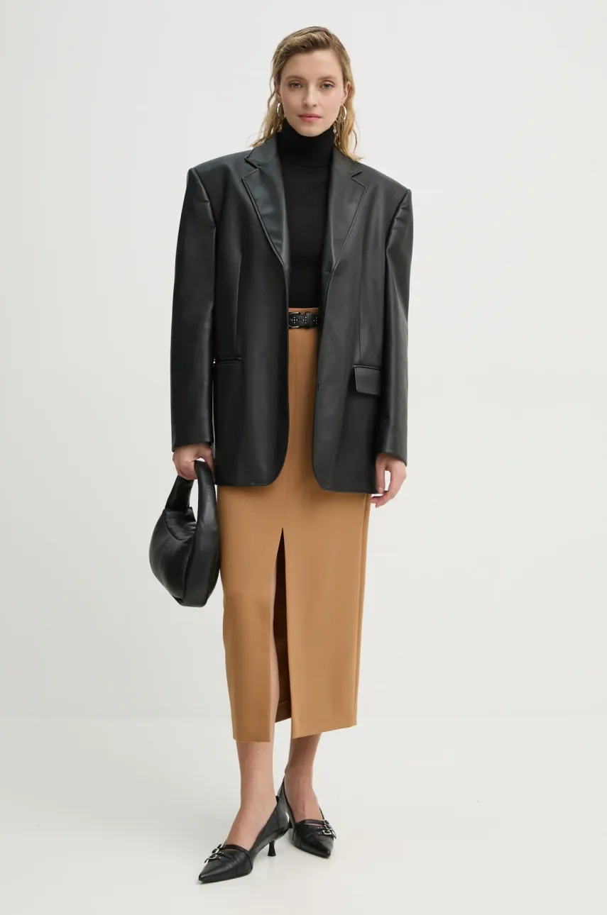 Юбка BA&SH цвет коричневый maxi прямая 1H24CHIR Юбка BA&SH цвет коричневый maxi прямая 1H24CHIR