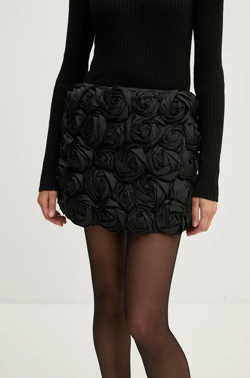 Herskind fusta Debby culoarea negru, mini, evazati, 5325155 Herskind fusta Debby culoarea negru, mini, evazati, 5325155