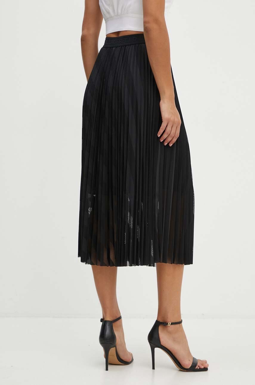 Спідниця Karl Lagerfeld колір чорний midi розкльошена 245W1201 