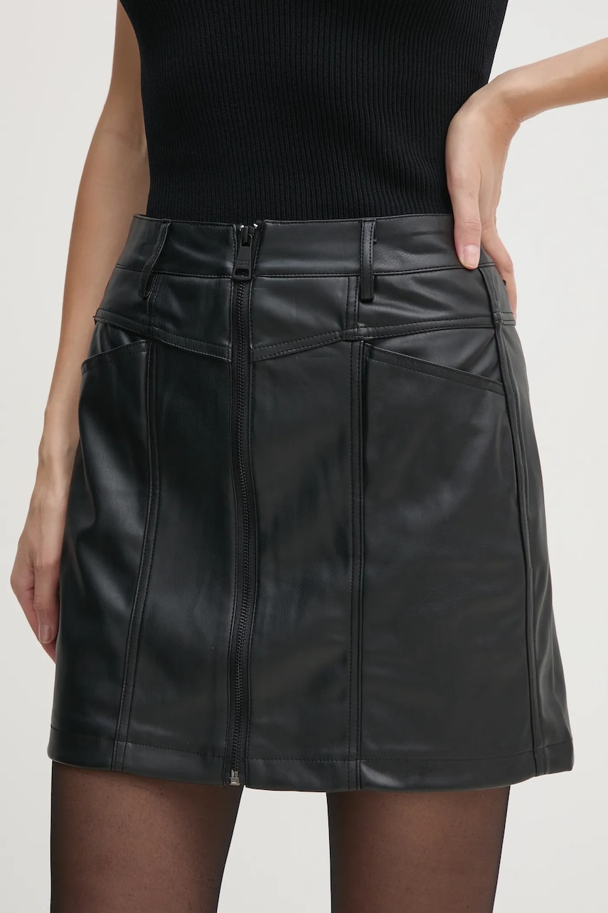 Dkny fusta culoarea negru, mini, evazati, DJ4K9500