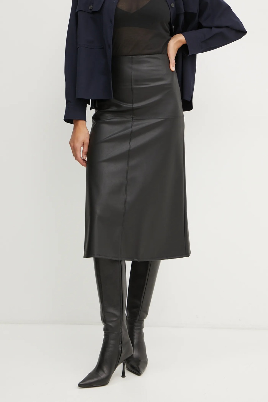 

Пола Max Mara Leisure в черно среднодълга разкроена 2426776028600, Черен