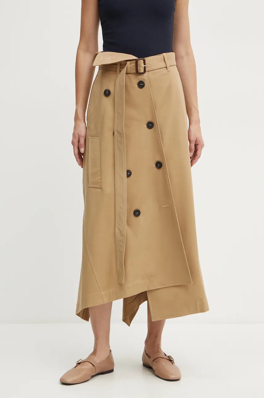 

Пола Weekend Max Mara в бежово среднодълга разкроена 2425106102600, Бежов