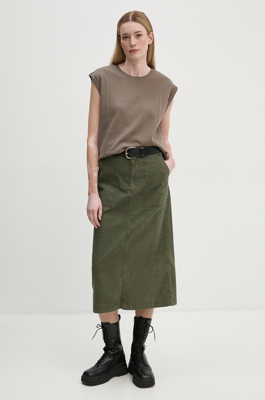 Τζιν φούστα Levi's χρώμα: πράσινο, A8696 φωτογραφία