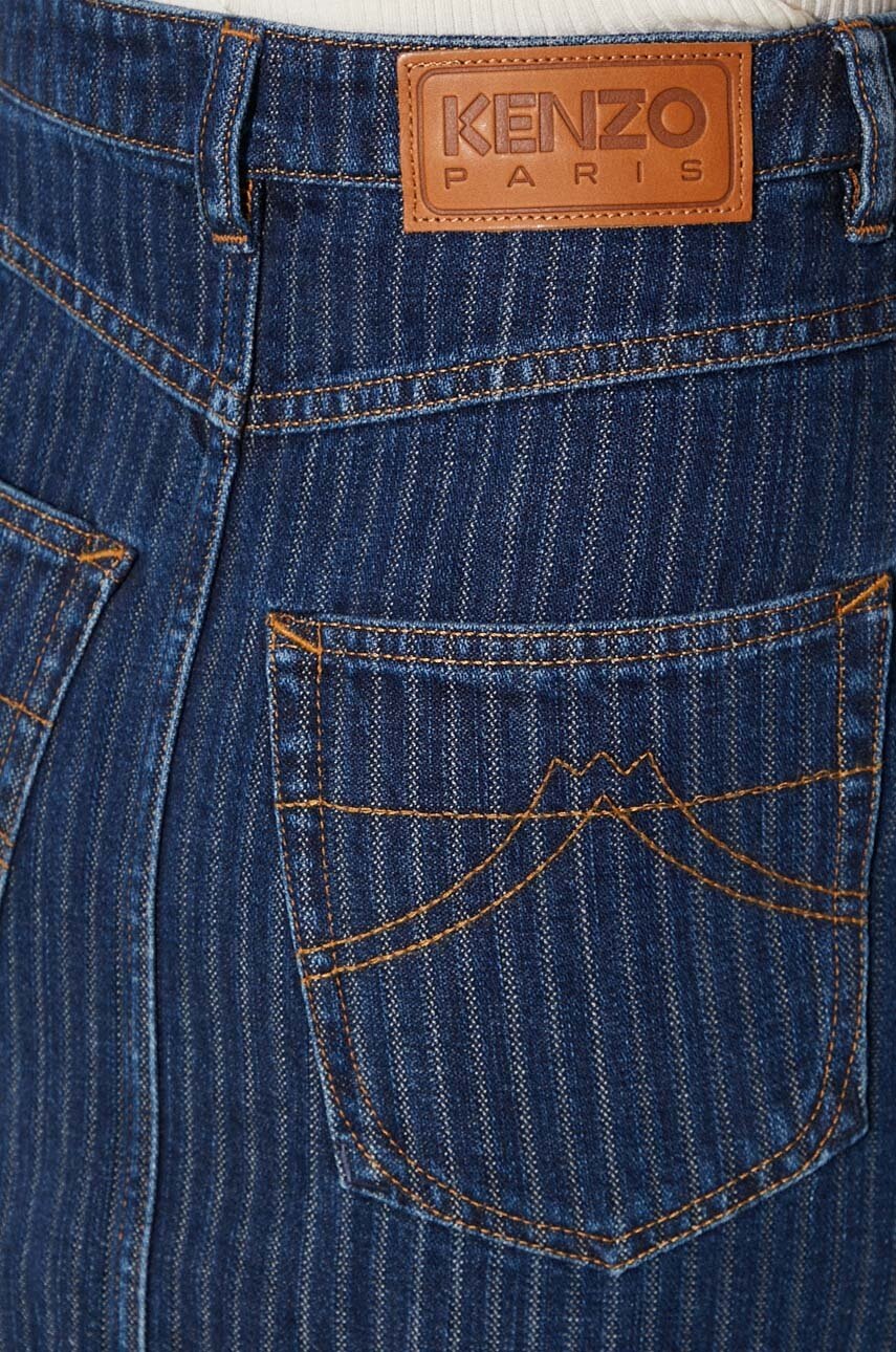Rifľová sukňa Kenzo Mini Skirt Stripped Jacquard