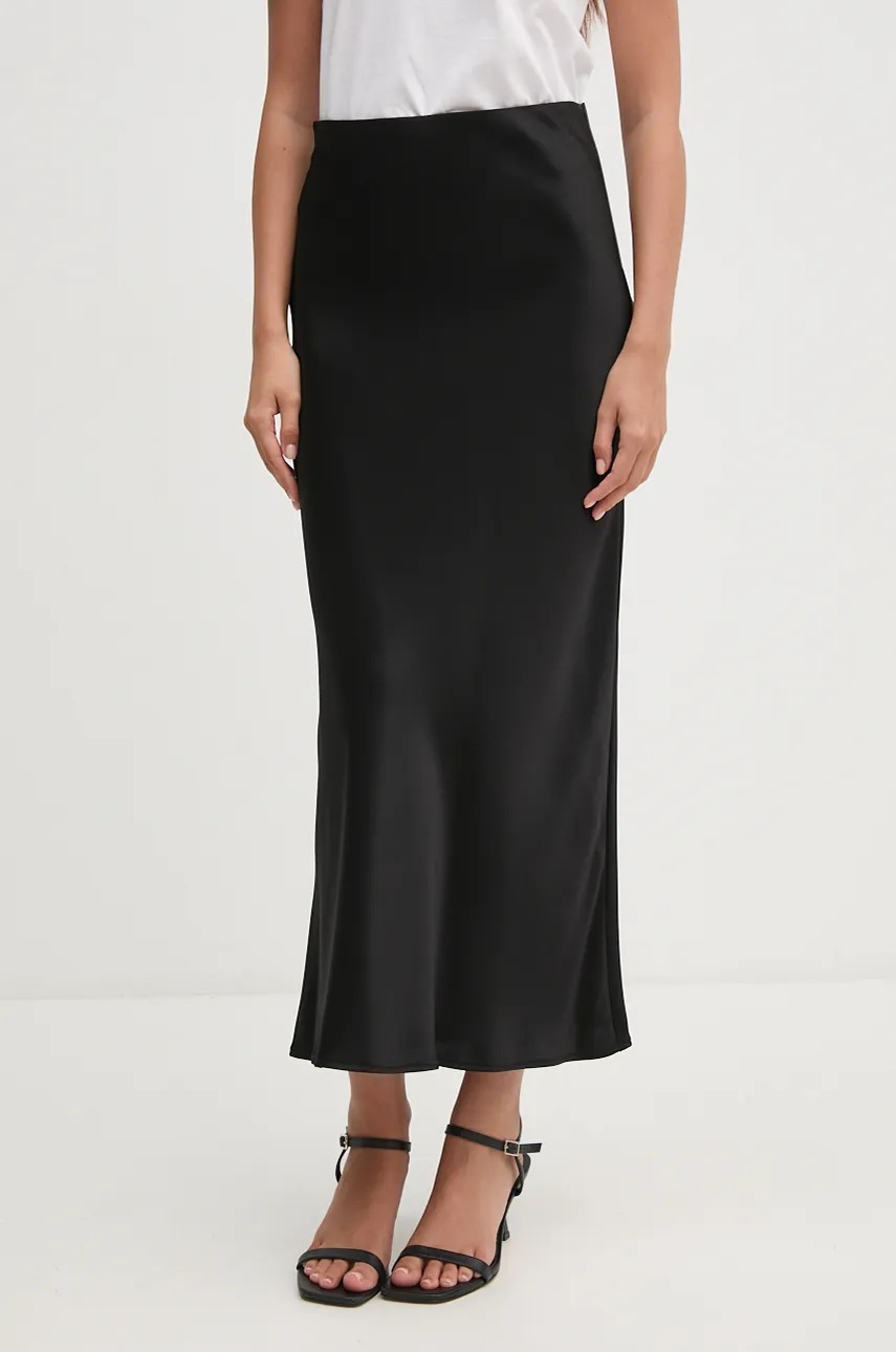 Sisley fusta culoarea negru, maxi, drept, 4RZFL0027