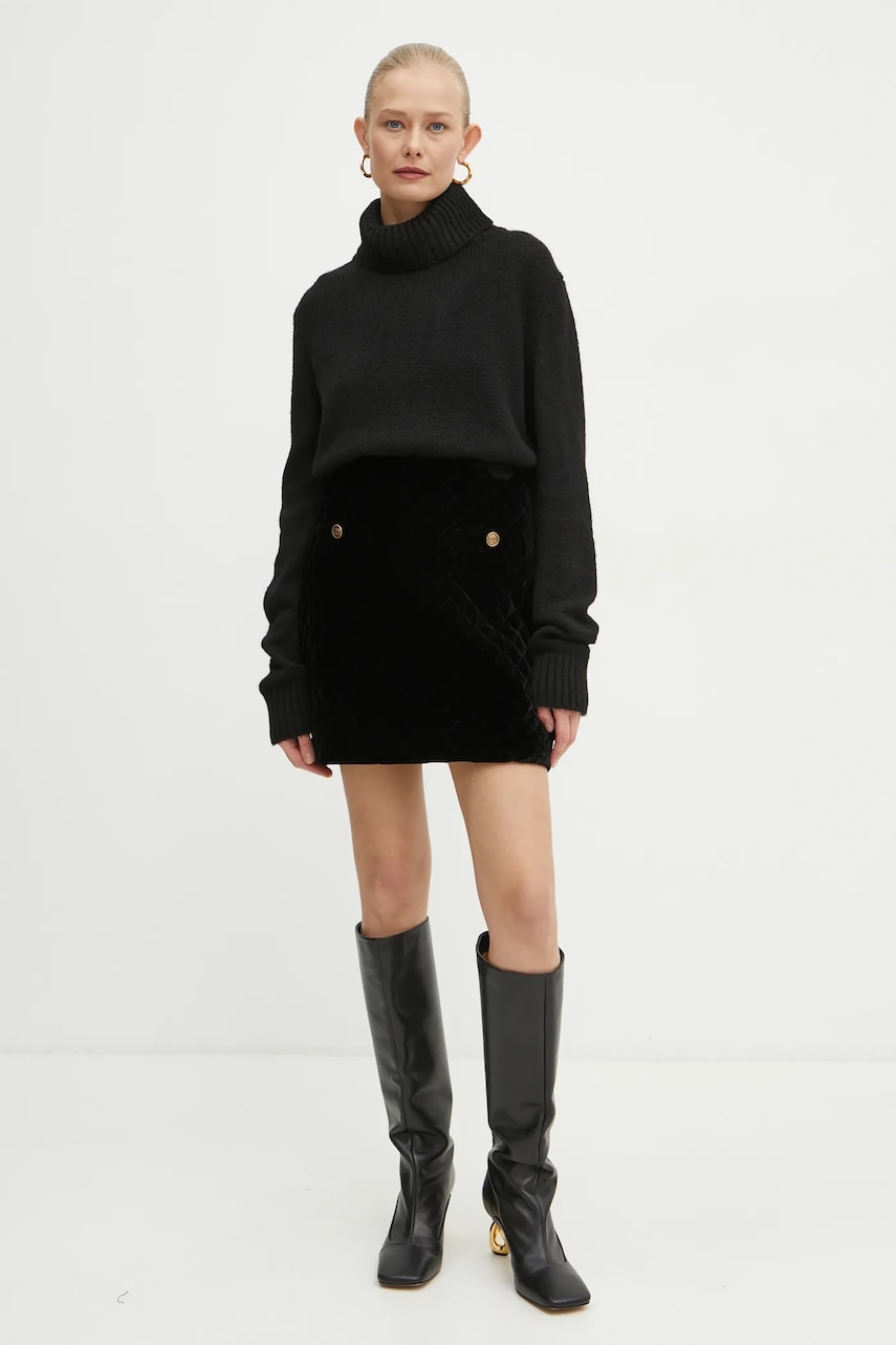 Юбка Twinset цвет чёрный mini расклешённая 242TT2141 Юбка Twinset цвет чёрный mini расклешённая 242TT2141