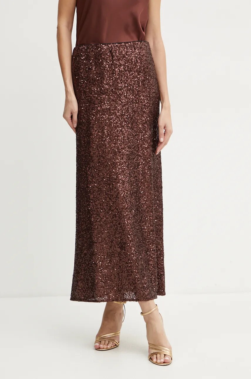 Levně Sukně Twinset vínová barva, maxi, 242TF2030