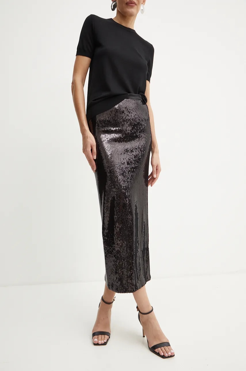 BOSS fusta culoarea negru, maxi, creion, 50527005 BOSS fusta culoarea negru, maxi, creion, 50527005